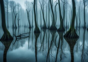 zatopiony las koło Czołpina